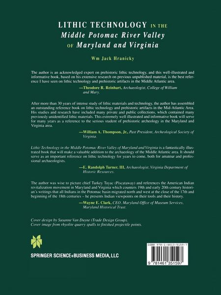 Produktbild: Lithic Technology in the Middle Potomac River Valley of Maryland and Virginia