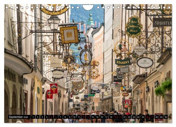 Produktbild: Salzburg - &Ouml;sterreich (Wandkalender 2026 DIN A4 quer), CALVENDO Monatskalender
