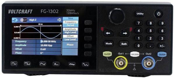 Produktbild: VOLTCRAFT FG-1302 Funktionsgenerator netzbetrieben 1 &micro;Hz - 30MHz 2-Kanal Arbitr&auml;r