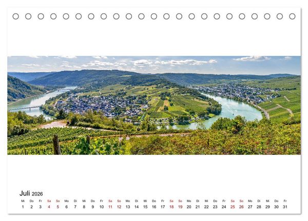 Produktbild: Mosel im Panorama (Tischkalender 2026 DIN A5 quer), CALVENDO Monatskalender