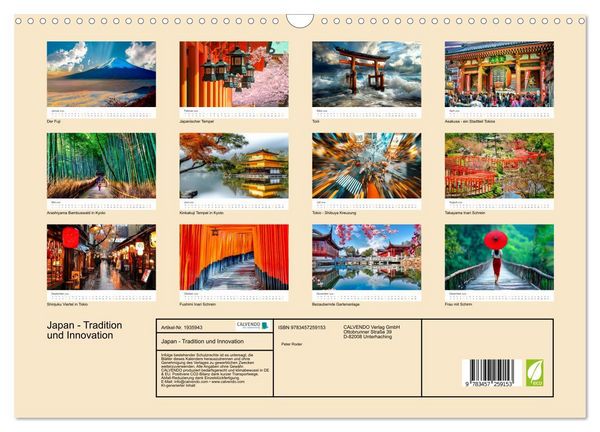 Produktbild: Japan - Tradition und Innovation (Wandkalender 2026 DIN A3 quer), CALVENDO Monatskalender