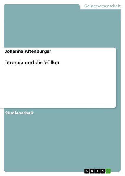 Produktbild: Jeremia und die V&ouml;lker
