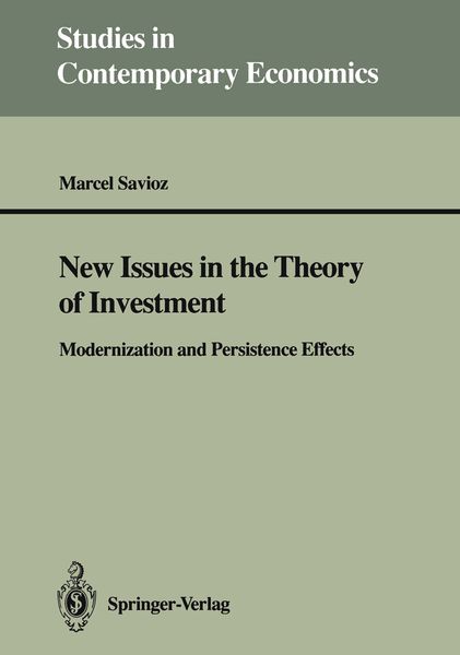Produktbild: New Issues in the Theory of Investment