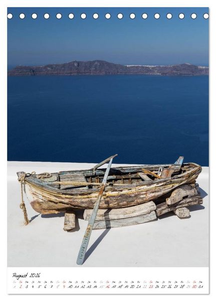 Produktbild: Insel des Lichts - Santorini (Tischkalender 2026 DIN A5 hoch), CALVENDO Monatskalender