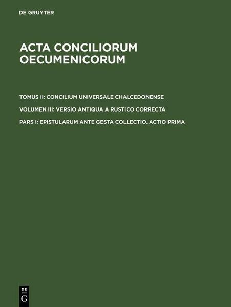 Produktbild: Epistularum ante gesta collectio. Actio prima
