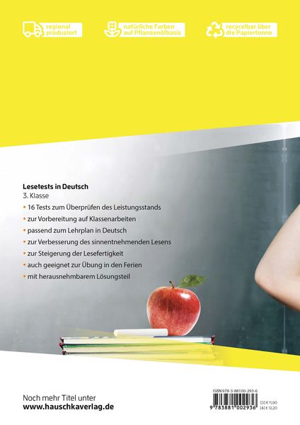 Übungsheft mit Lesetests in Deutsch 3. Klasse