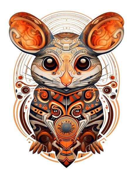 Produktbild: CALVENDO Puzzle Springmaus im Tattoo Design | 1000 Teile Lege-Gr&ouml;&szlig;e 64x48cm Foto-Puzzle f&uuml;r gl&uuml;ckliche Stunden