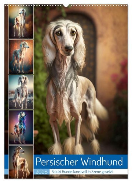 Produktbild: Persischer Windhund (Wandkalender 2026 DIN A2 hoch), CALVENDO Monatskalender