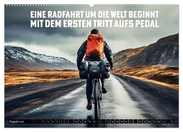 Produktbild: Faszination Fahrrad - coole Spr&uuml;che (Wandkalender 2026 DIN A2 quer), CALVENDO Monatskalender