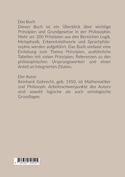 Produktbild: Prinzipien in der Philosophie