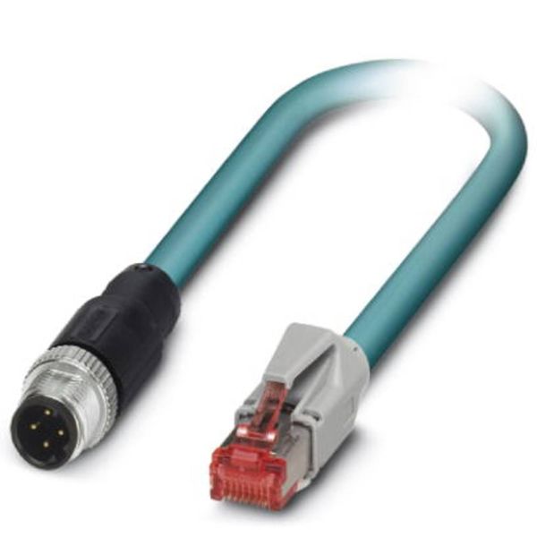 Phoenix Contact 1407360 M12 / RJ45 Netzwerkkabel, Patchkabel CAT 5, CAT 5e SF/UTP 1.00 m Blau 1 St.