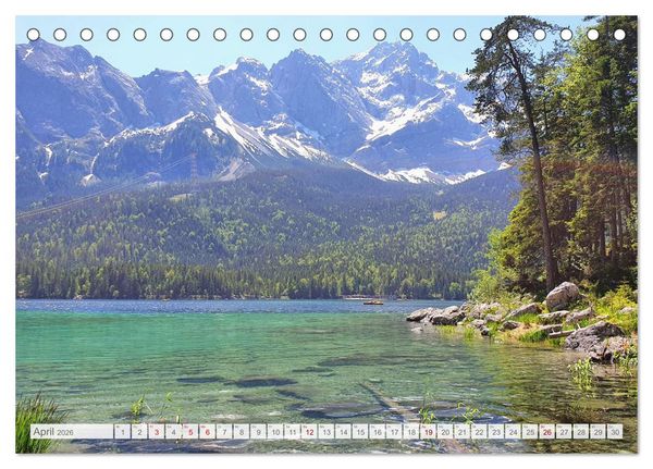 Produktbild: Mein Eibsee - Die Perle unterhalb der Zugspitze im Jahresverlauf (Tischkalender 2026 DIN A5 quer), CALVENDO Monatskalender