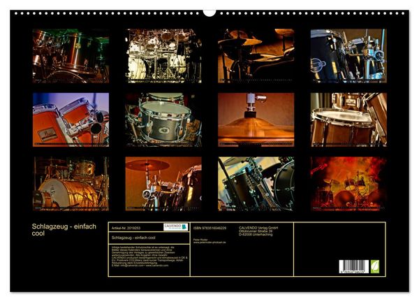 Produktbild: Schlagzeug - einfach cool (Wandkalender 2026 DIN A2 quer), CALVENDO Monatskalender