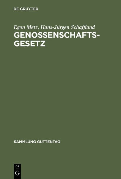 Produktbild: Genossenschaftsgesetz