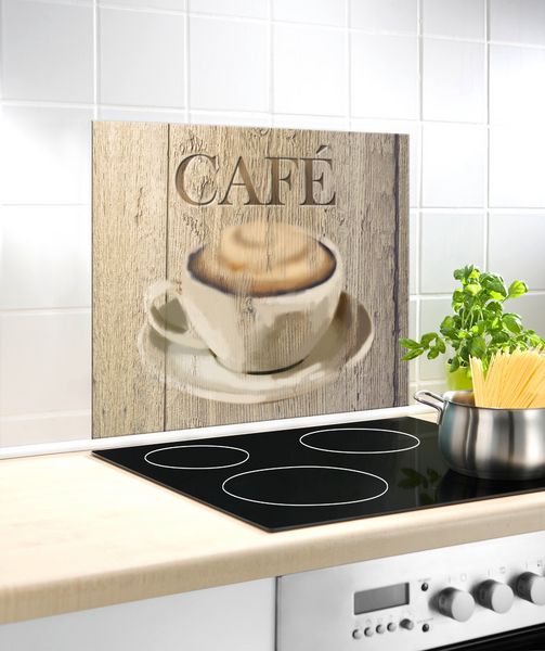 Produktbild: Glasr&uuml;ckwand Mod. Caf&eacute; 60 x 50 cm, Spritzschutz f&uuml;r Herd oder Sp&uuml;le