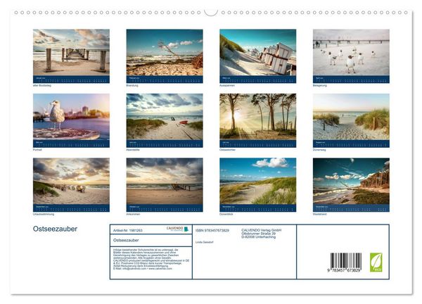 Produktbild: Ostseezauber (hochwertiger Premium Wandkalender 2026 DIN A2 quer), Kunstdruck in Hochglanz