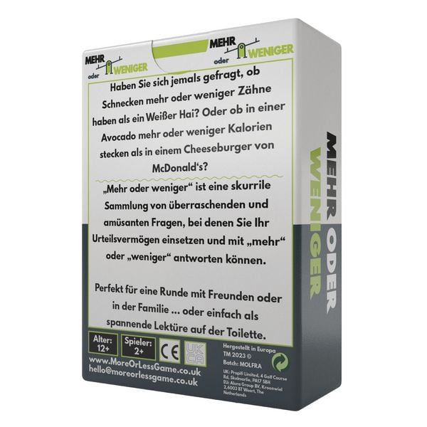 Produktbild: Mehr oder weniger