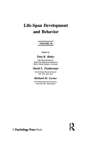 Produktbild: Life-Span Development and Behavior