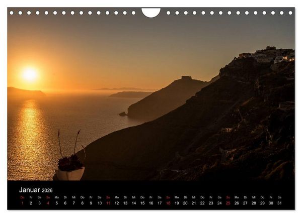 Produktbild: Santorin Trauminsel (Wandkalender 2026 DIN A4 quer), CALVENDO Monatskalender