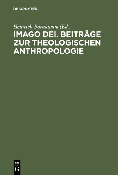Produktbild: Imago Dei. Beitr&auml;ge zur theologischen Anthropologie