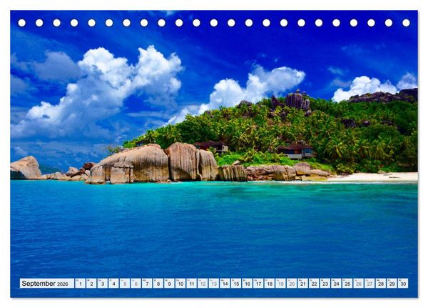 Produktbild: Seychellen - Paradies im Indischen Ozean (Tischkalender 2026 DIN A5 quer), CALVENDO Monatskalender