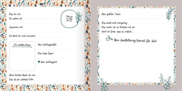 Produktbild: Freundebuch Best Friends Forever (Handlettering)
