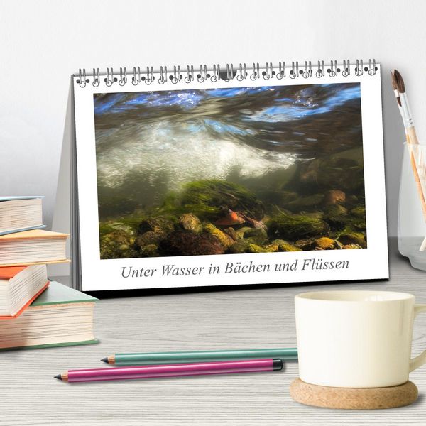 Produktbild: Unter Wasser in B&auml;chen und Fl&uuml;ssen (Tischkalender 2026 DIN A5 quer), CALVENDO Monatskalender