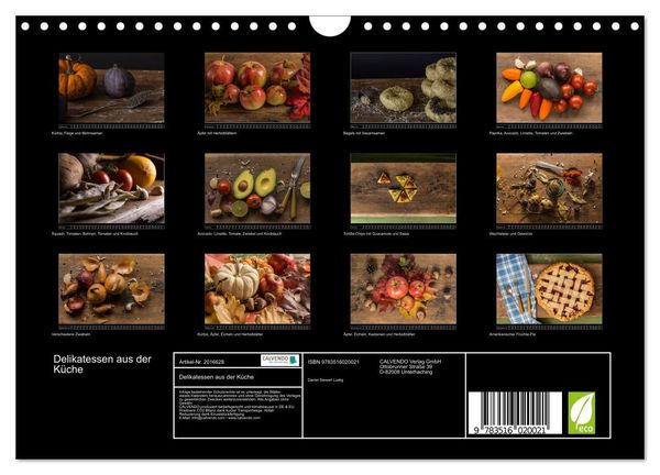 Produktbild: Delikatessen aus der K&uuml;che (Wandkalender 2026 DIN A4 quer), CALVENDO Monatskalender