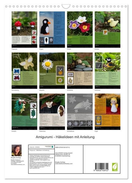 Produktbild: Amigurumi - H&auml;kelideen mit Anleitung (Wandkalender 2026 DIN A3 hoch), CALVENDO Monatskalender