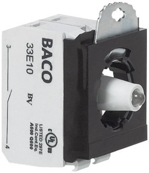 BACO BA333EAGL10 Kontaktelement, LED-Element mit Befestigungsadapter 1 Schließer Grün tastend 24 V 1 St.