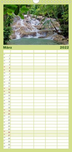 Produktbild: Familienplaner JAMAIKA Reggae, Rastafari und Natur. (Wandkalender 2022 , 21 cm x 45 cm, hoch)