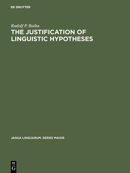 Produktbild: The Justification of Linguistic Hypotheses