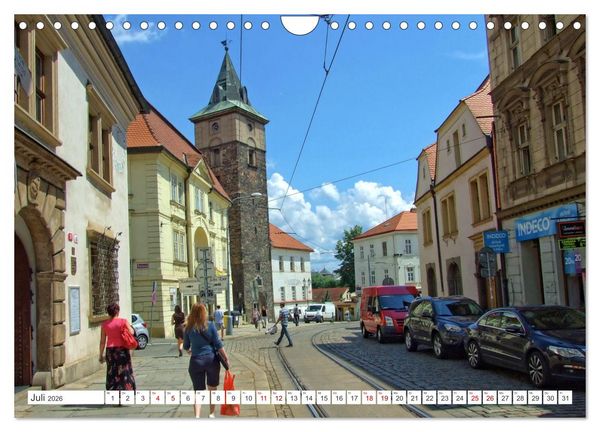 Produktbild: Visit Pilsen & Klatovy - Zwei b&ouml;hmische St&auml;dte - Ein perfekter Urlaubstag (Wandkalender 2026 DIN A4 quer), CALVENDO Monatskalender