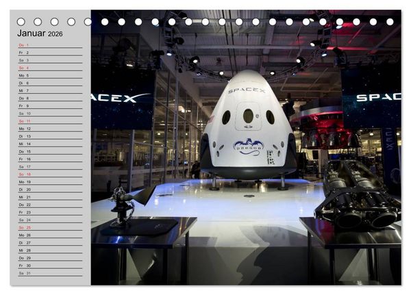 Produktbild: Space Shuttle. Impressionen aus der Raumfahrt (Tischkalender 2026 DIN A5 quer), CALVENDO Monatskalender