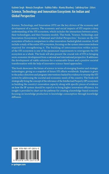 Produktbild: Science, Technology and Innovation Ecosystem: An Indian and Global Perspective