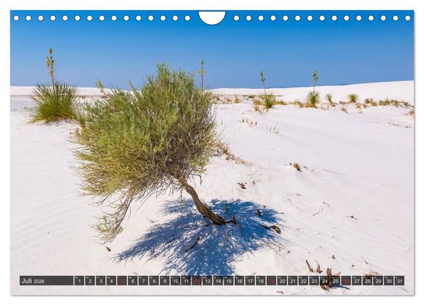 Produktbild: WHITE SANDS Die wei&szlig;e W&uuml;ste in New Mexico (Wandkalender 2026 DIN A4 quer), CALVENDO Monatskalender
