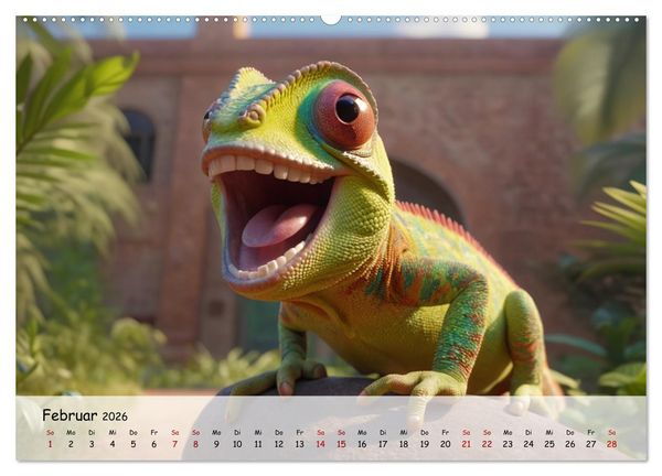 Produktbild: Lachende Tiere (Wandkalender 2026 DIN A2 quer), CALVENDO Monatskalender