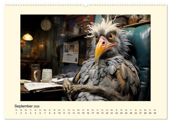 Produktbild: Verr&uuml;ckte H&uuml;hner (hochwertiger Premium Wandkalender 2026 DIN A2 quer), Kunstdruck in Hochglanz
