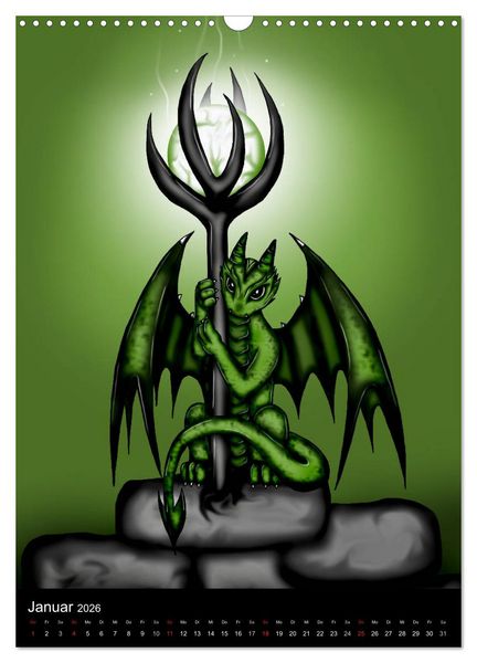 Produktbild: Drachen (Wandkalender 2026 DIN A3 hoch), CALVENDO Monatskalender