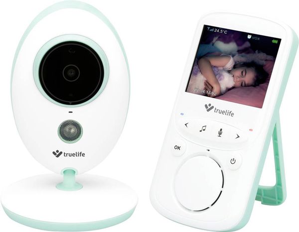 Truelife NannyCam V24 Pro TLVMMNCV24PWB Babyphone mit Kamera Digital 2.4GHz