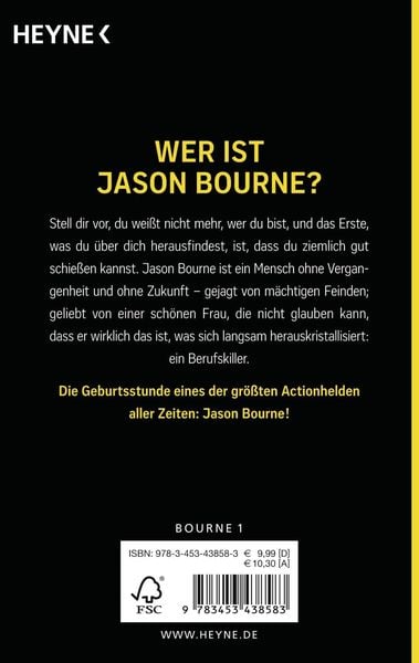 Produktbild: Die Bourne Identit&auml;t / Jason Bourne Band 1