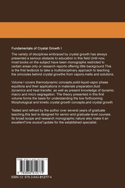 Produktbild: Fundamentals of Crystal Growth I