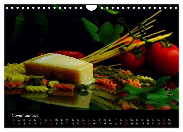 Produktbild: Pasta Kreationen (Wandkalender 2026 DIN A4 quer), CALVENDO Monatskalender