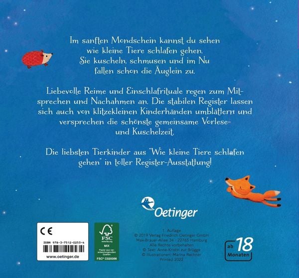 Produktbild: Wie kleine Tierkinder schlafen gehen