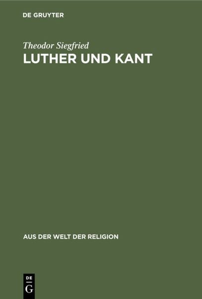 Produktbild: Luther und Kant