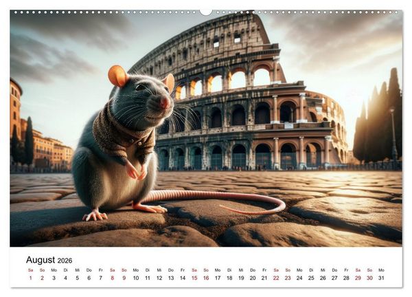 Produktbild: Ratten auf Reisen (hochwertiger Premium Wandkalender 2026 DIN A2 quer), Kunstdruck in Hochglanz