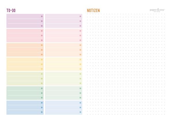 Produktbild: paper&you Tisch-Block Wochenplan Pure A4