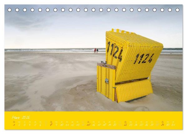Produktbild: Strandk&ouml;rbe &ndash; bunte Vielfalt an der Nordsee (Tischkalender 2026 DIN A5 quer), CALVENDO Monatskalender