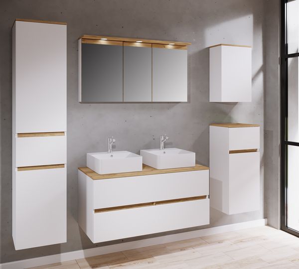 Produktbild: 4 tlg. Badm&ouml;bel-Set mit Waschbecken Cosila-A 111cm
