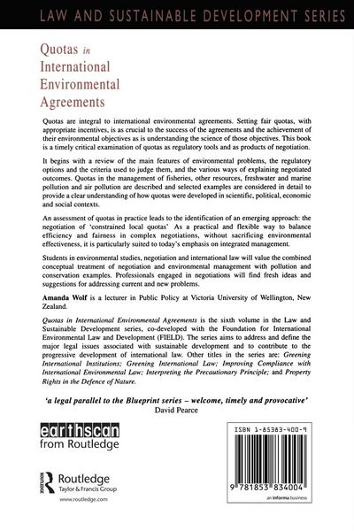 Produktbild: Quotas in International Environmental Agreements